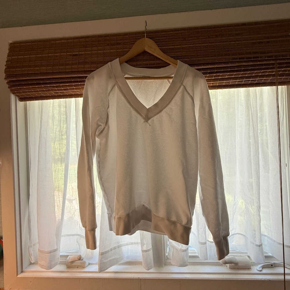 V-Neck Sweatshirt by PERFECTWHITETEE
